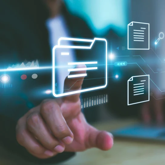 Data document content management system search and online file t