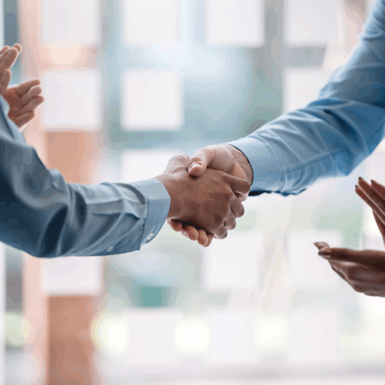 Two men shaking hands