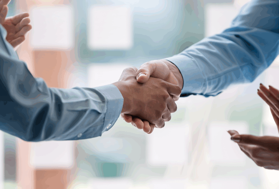 Two men shaking hands
