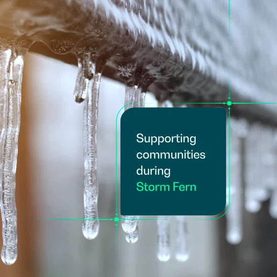 Supporting communities during severe weather: insights from Storm Fern