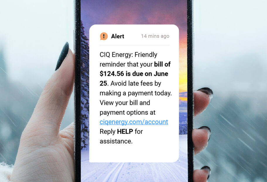 Cooperative utilities billing and payment notifications for improvements in member engagement