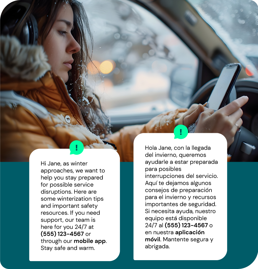 Utility messaging should be multilingual and accessible